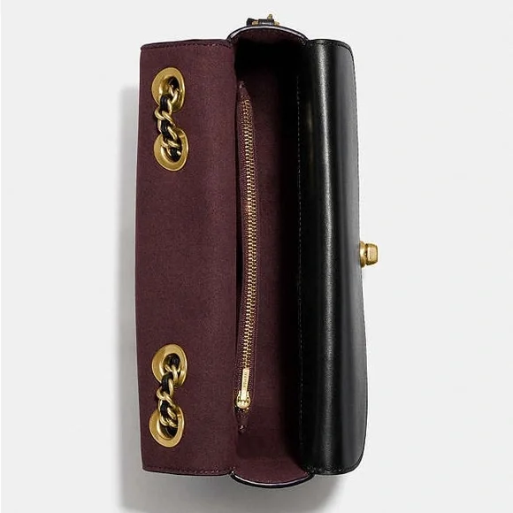 🔥🔥🔥Coach Black Leather Madison Shoulder Bag Crossbody Bag - Picture 5 of 14